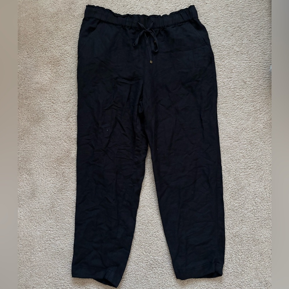 LOFT Linen Black Pants